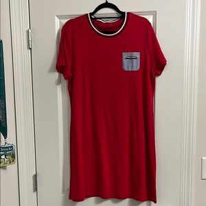 Tommy Hilfiger Red Mini Dress with Blue Pocket